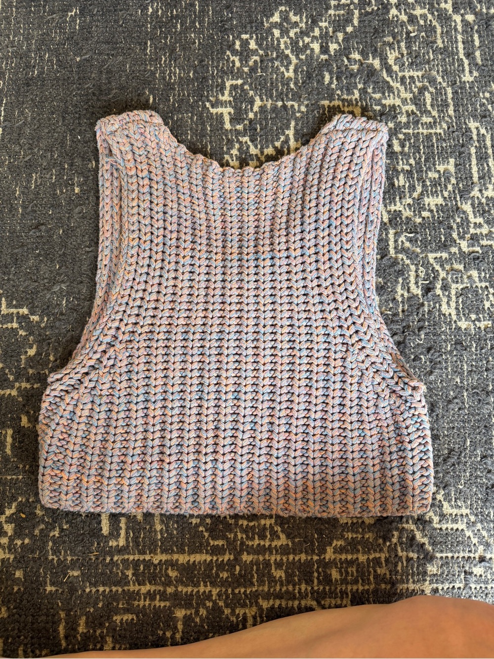 Free People Pastel Multicolor Cropped Knit Tank